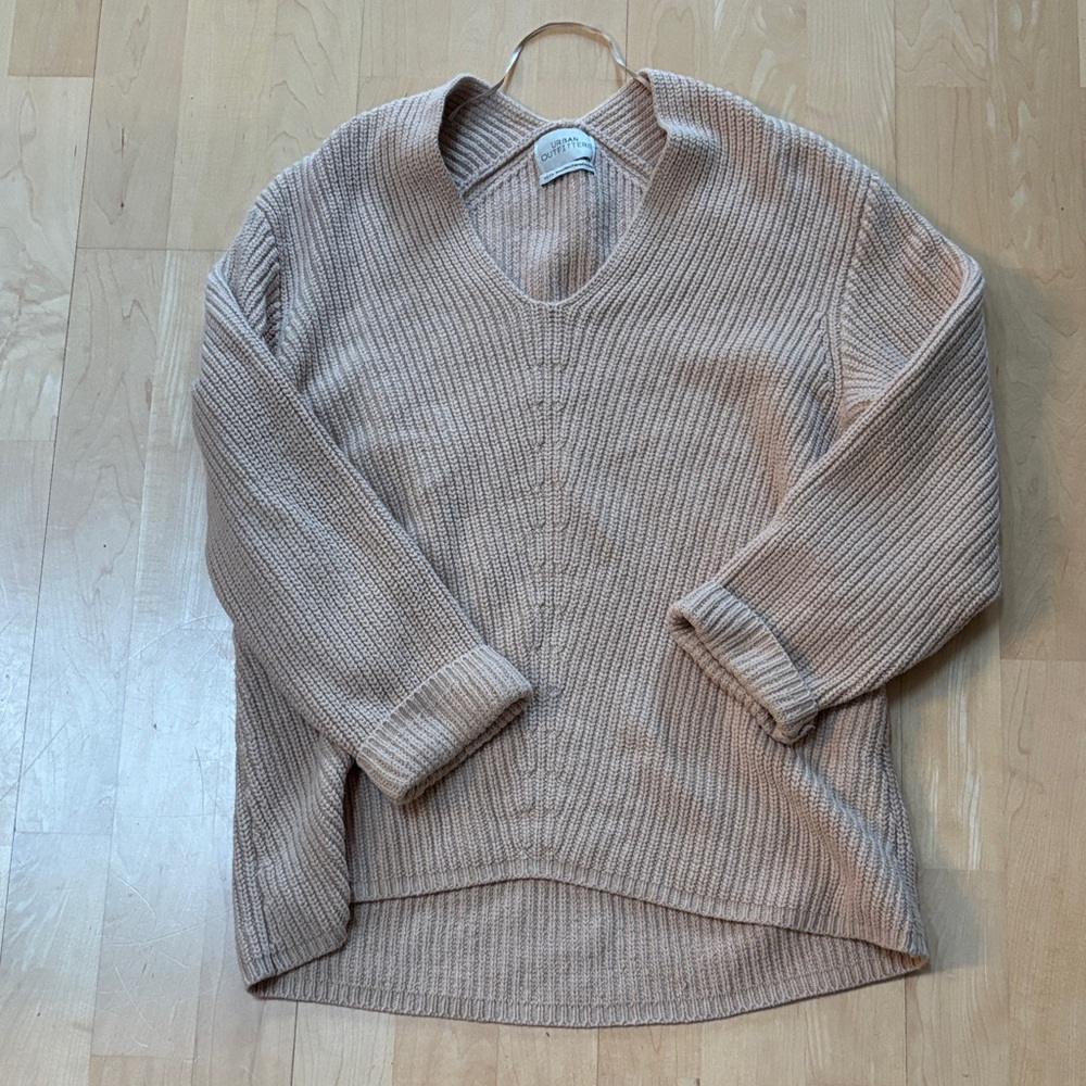 Urban Outfitters Tan V-Neck Sweater